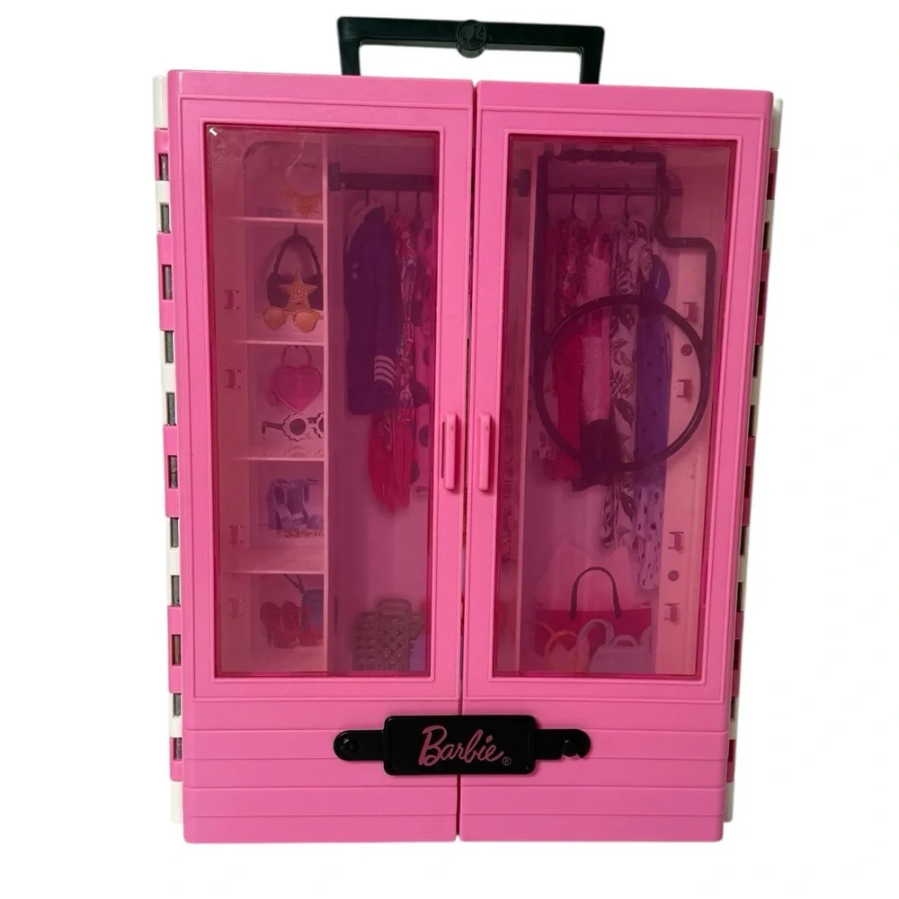 2 Barbie Ultimate Portable Closet Toy Fashion Doll Clothes Accessories‎ Case